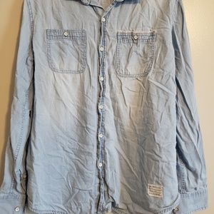 Adam Levine Blue Jean Button Down